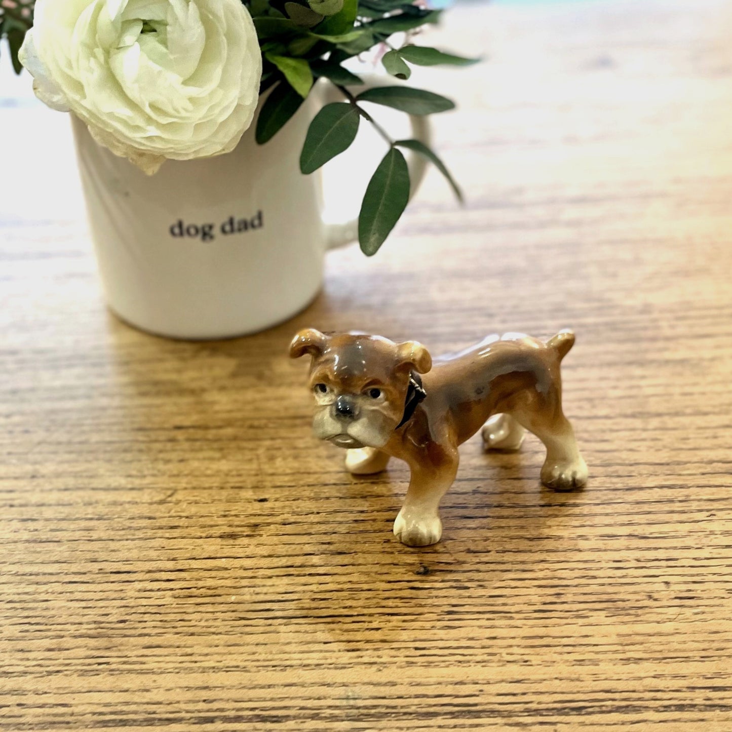 Bouledogue anglais vintage en céramique