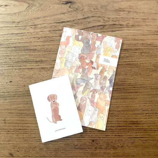 Ensemble de 2 carnets teckel et allover