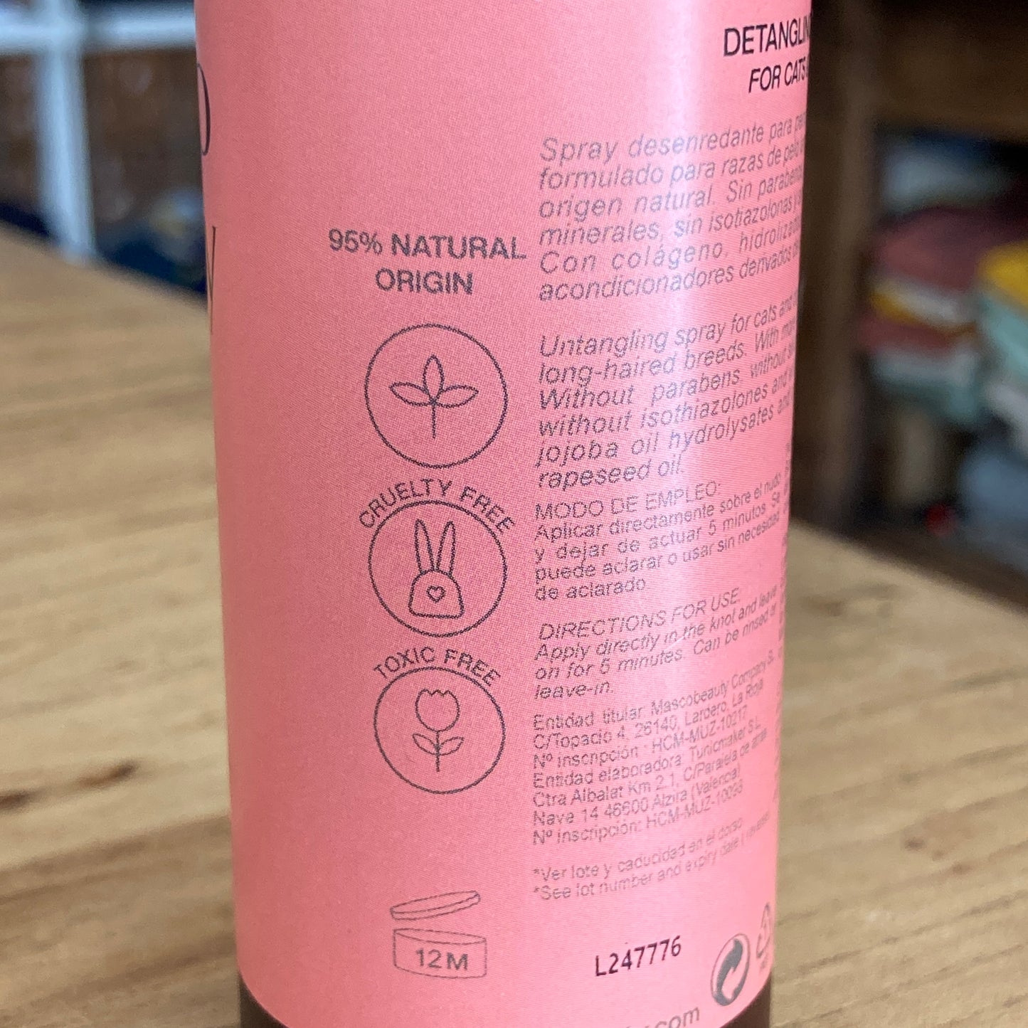 Spray démêlant pour chiens et chats