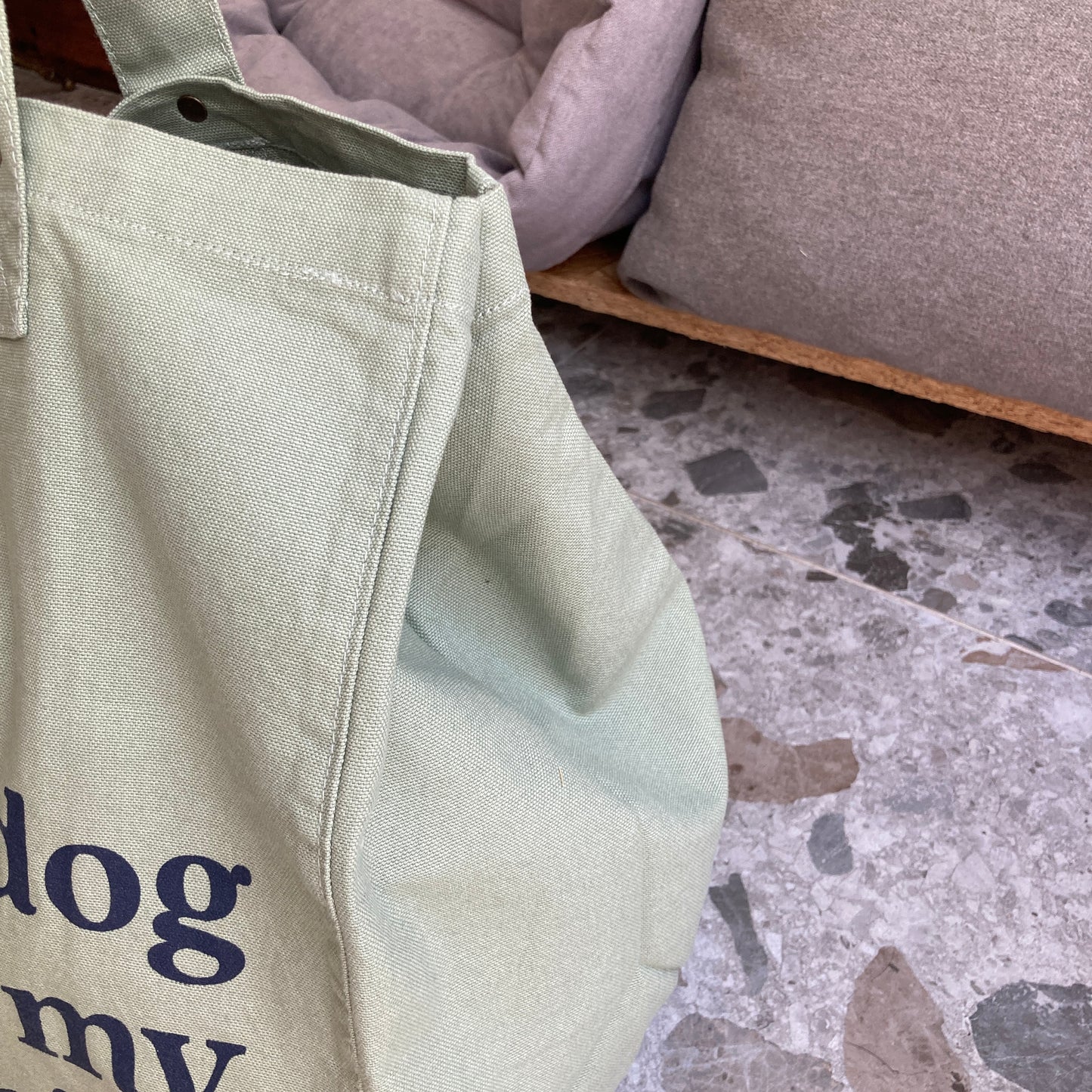 Le Murphy week-end, cabas vert - My dog is my therapist