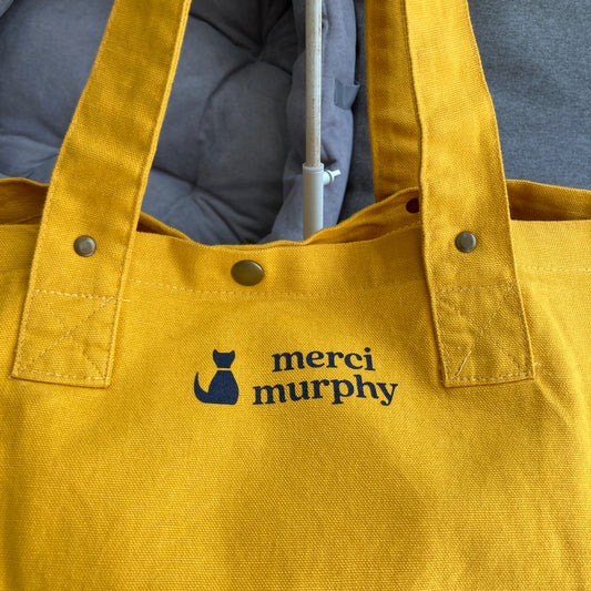 Le Murphy week-end, cabas jaune - My cat thinks I'm awesome