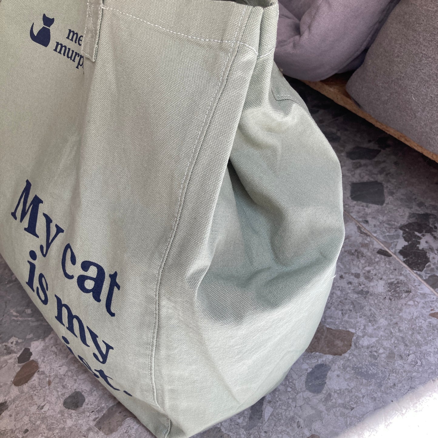 Le Murphy week-end, cabas vert - My cat is my therapist