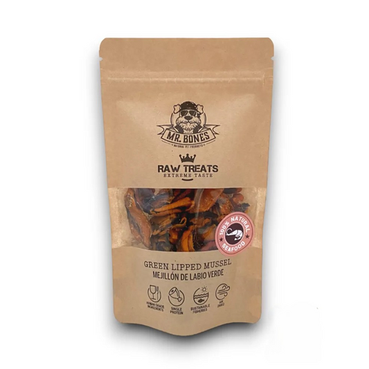 Snack sain moules vertes déshydratés