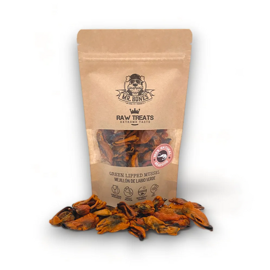 Snack sain moules vertes déshydratés