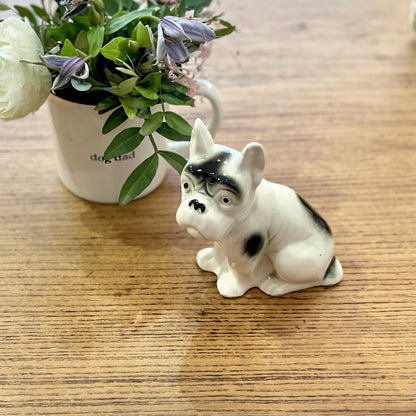 Bouledogue français vintage en céramique
