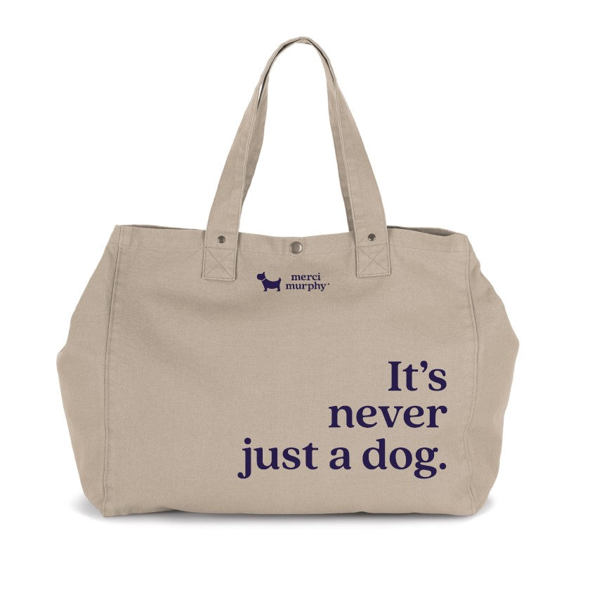 Le Murphy week-end, cabas écru - It's never just a dog.