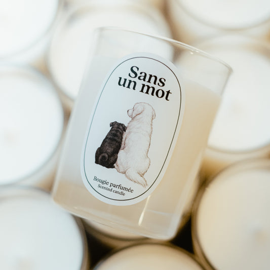 Bougie merci murphy x Atelier Vekkä " Sans un Mot "- petit format