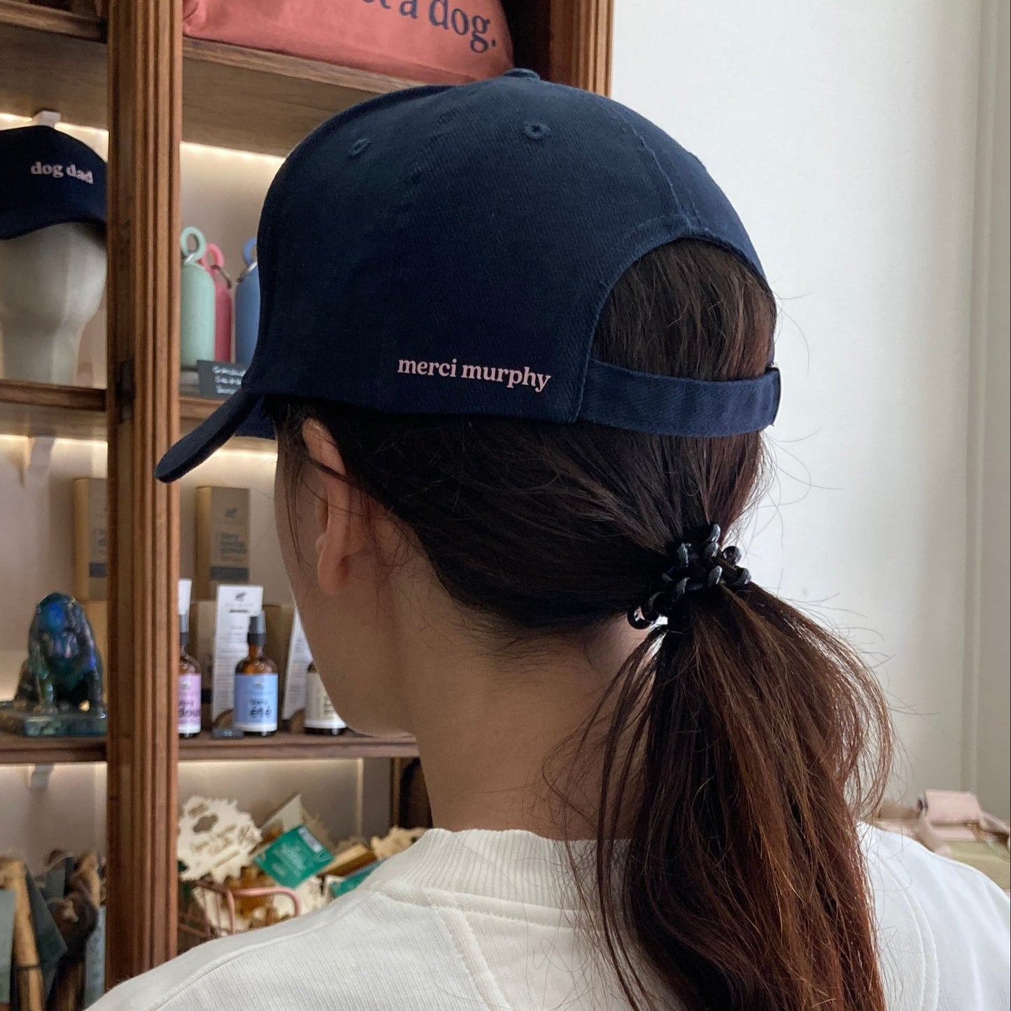 Casquette dog mom marine