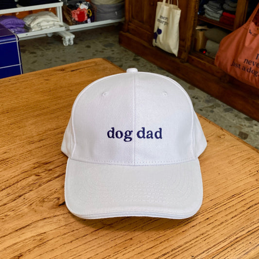 Casquette dog dad blanche