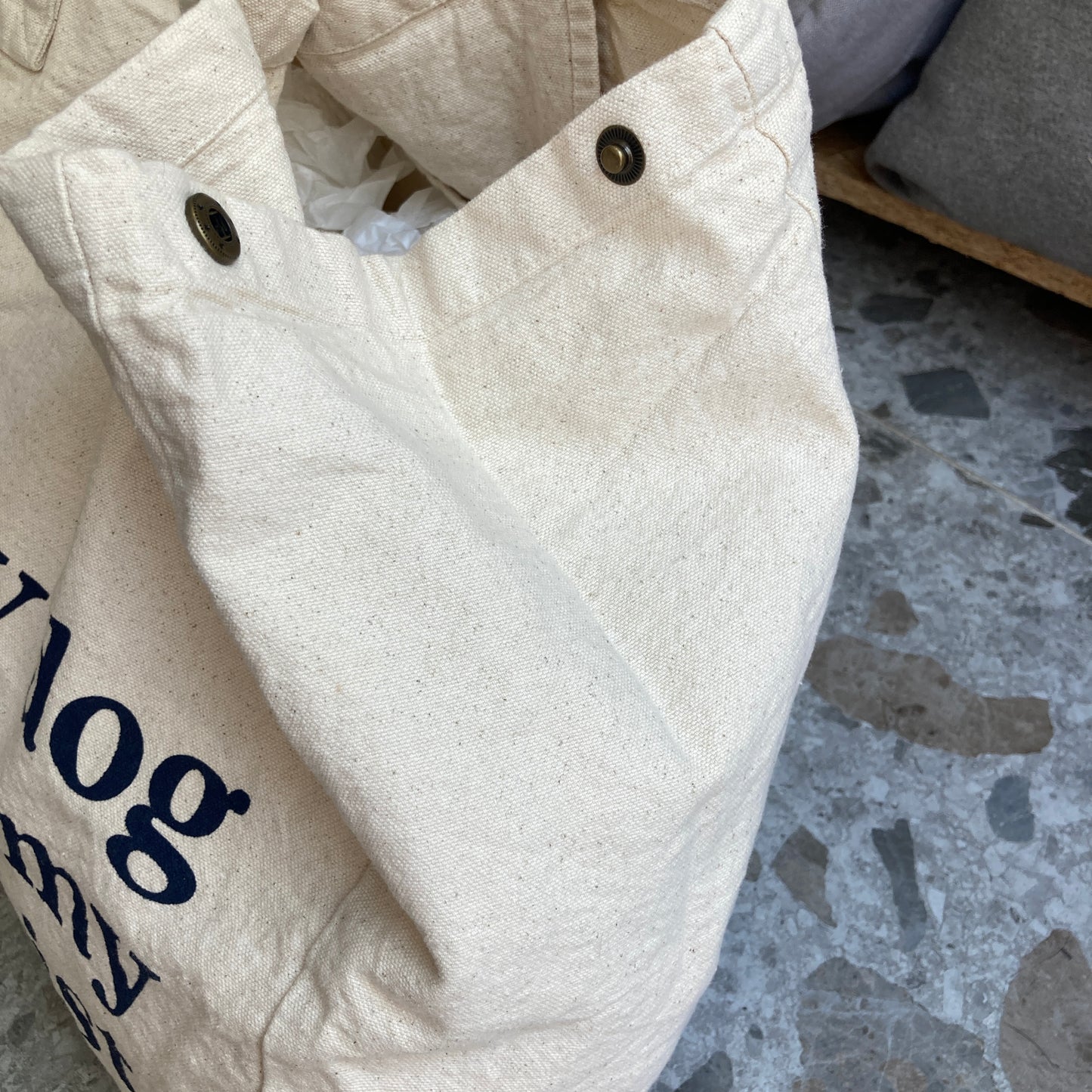 Le Murphy week-end, cabas écru - My dog is my therapist