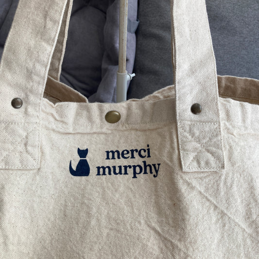 Le Murphy week-end, cabas écru - My cat is my therapist