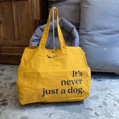 Le Murphy week-end, cabas jaune - It's never just a dog