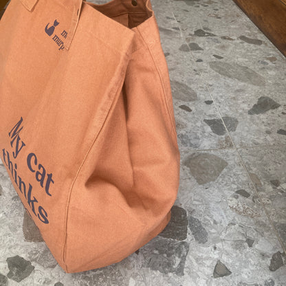 Le Murphy week-end, cabas caramel - My cat thinks I'm awesome