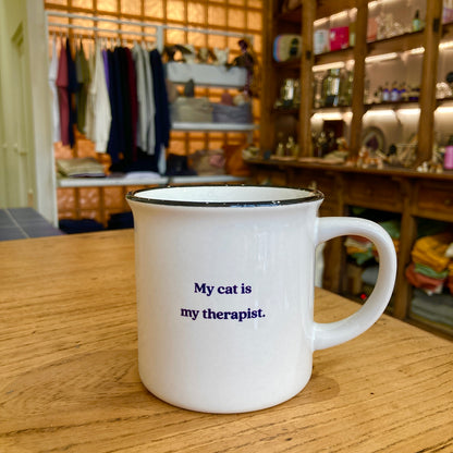 Mug my cat is my therapist