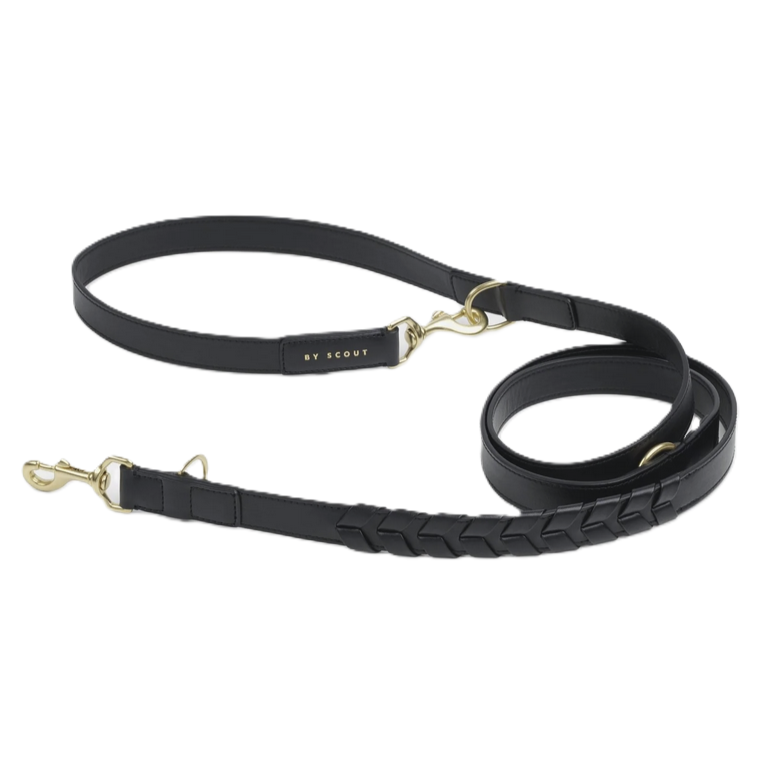 Laisse réglable en cuir végétal - modèle large