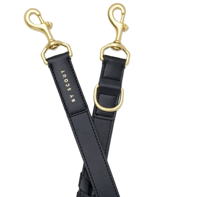 Laisse réglable en cuir végétal - modèle fin